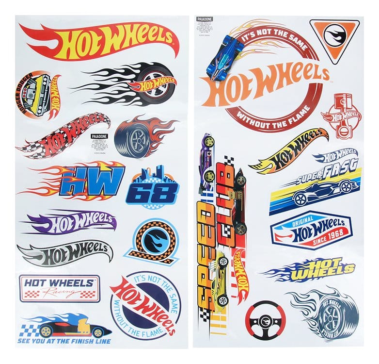 Hot Wheels set autocollants muraux