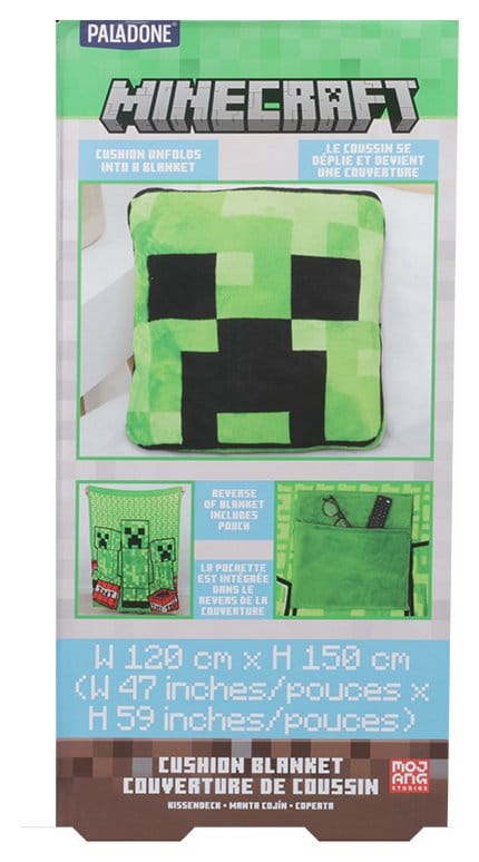 Minecraft Couverture Coussin Creeper 2-in-1 Foldable 150 cm