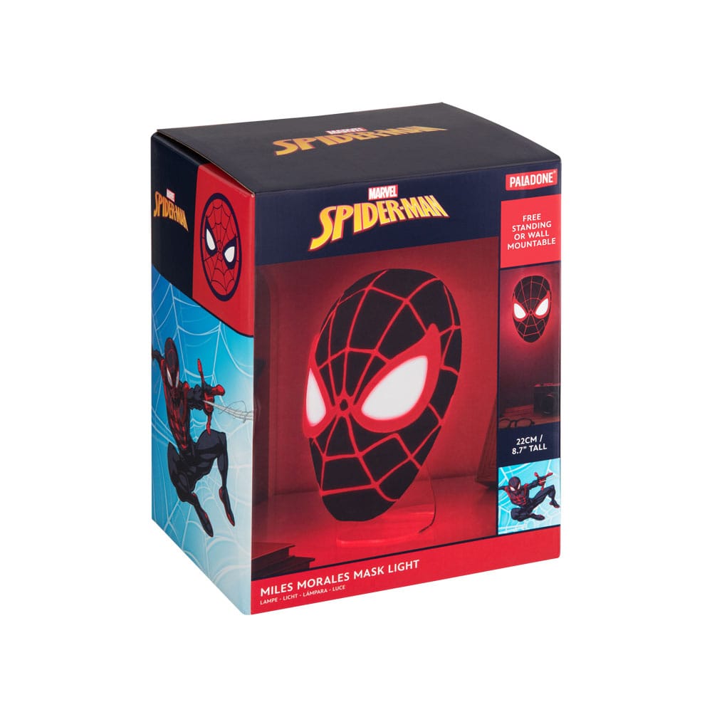 Spider-Man lampe 3D LED Miles Morales Mask
