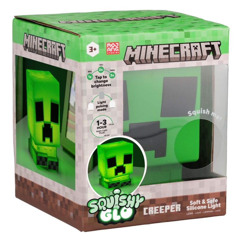 Minecraft lampe Squishy Glo Creeper 15 cm