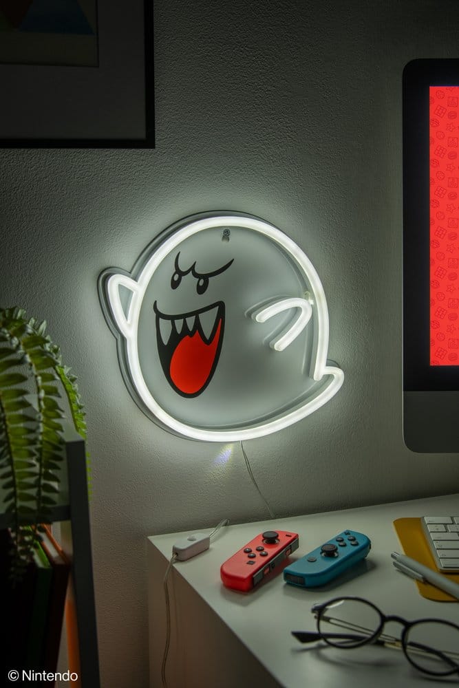 Super Mario lampe murale LED Neon Boo 23 x 23 cm
