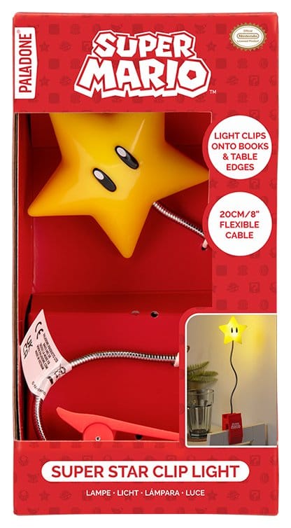 Super Mario lampe Super Star Clip 33 cm