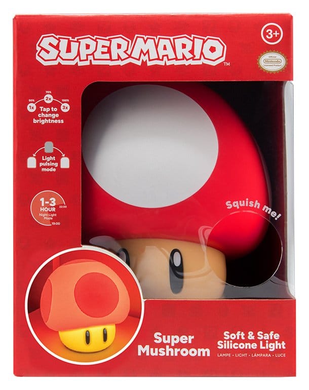 Super Mario SquishyGlo lampe Super Mushroom Rechargeable 15 cm