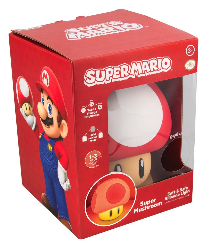 Super Mario SquishyGlo lampe Super Mushroom Rechargeable 15 cm
