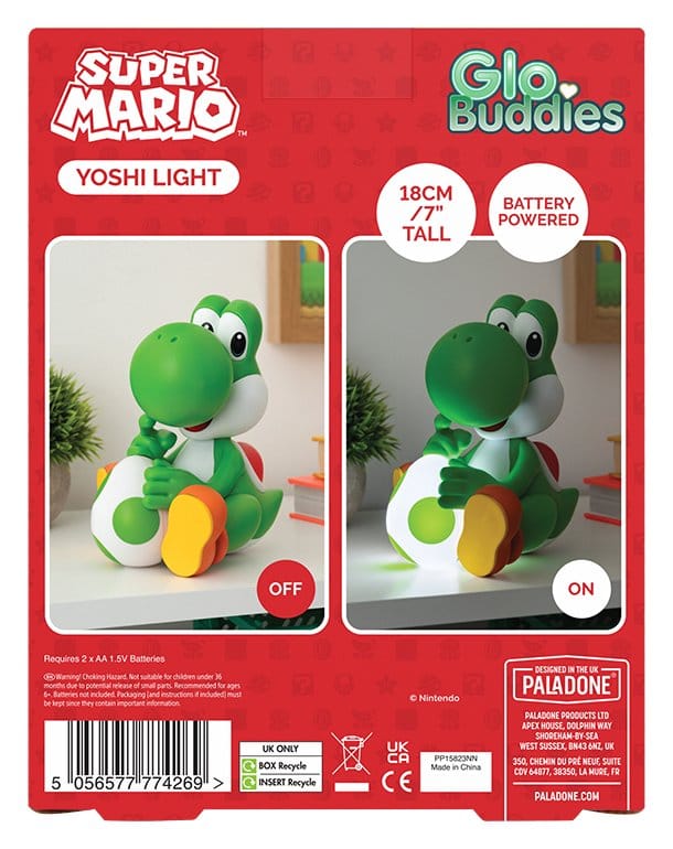 Super Mario lampe GloBuddies Yoshi 18 cm