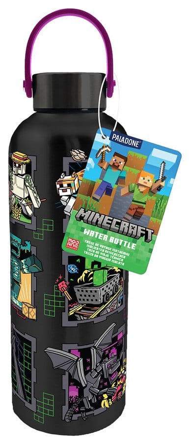 Minecraft Mascottes bouteille d'eau en métal avec dragonne