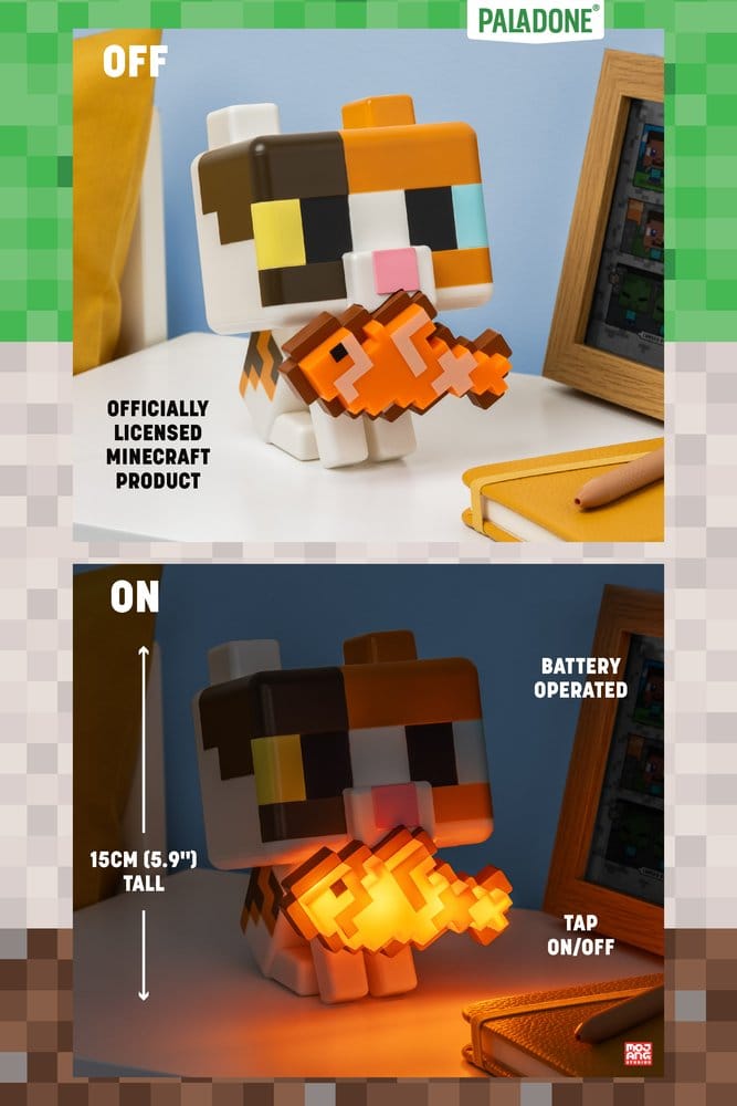 Minecraft lampe GloBuddies Cat 15 cm