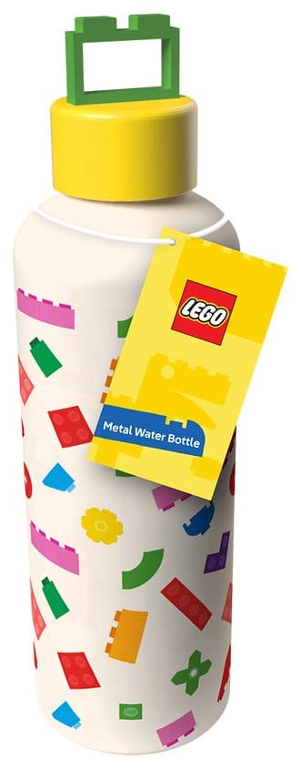 Lego bouteille d'eau en métal avec couvercle profilé