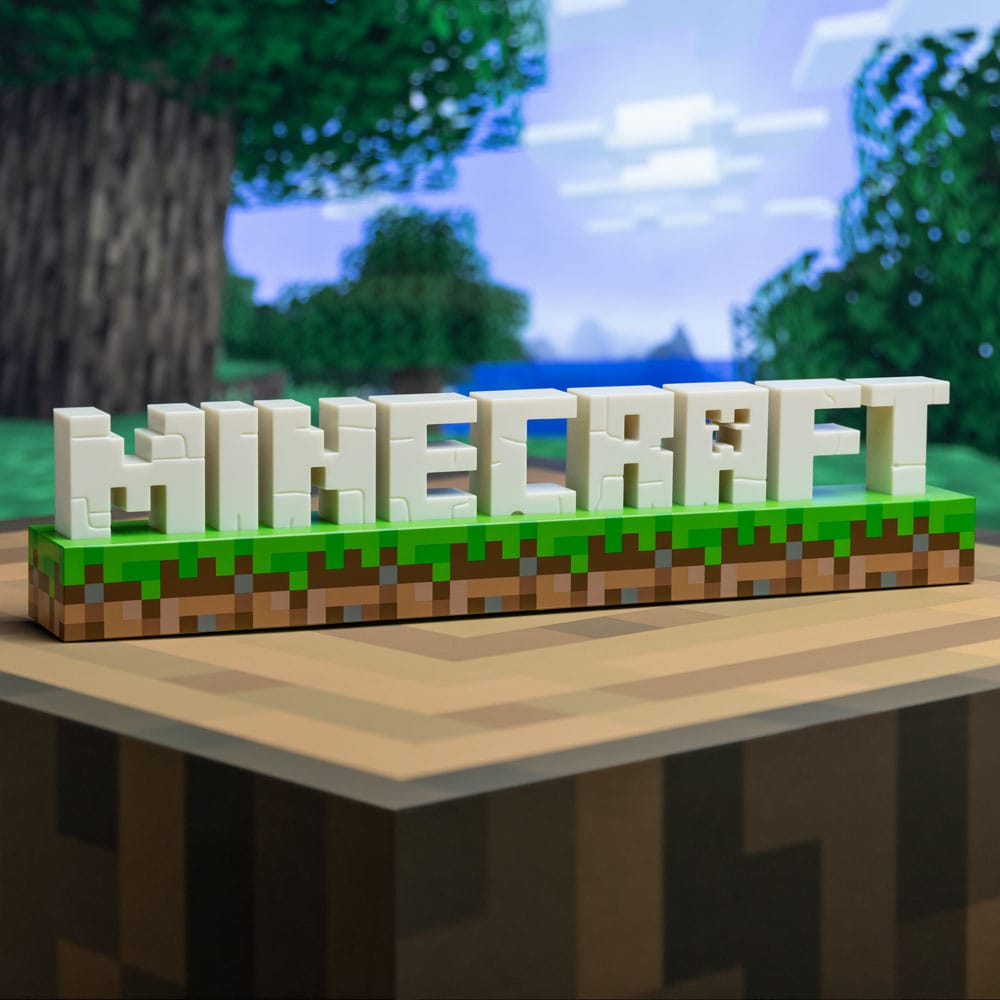 Minecraft lampe Logo 41 cm