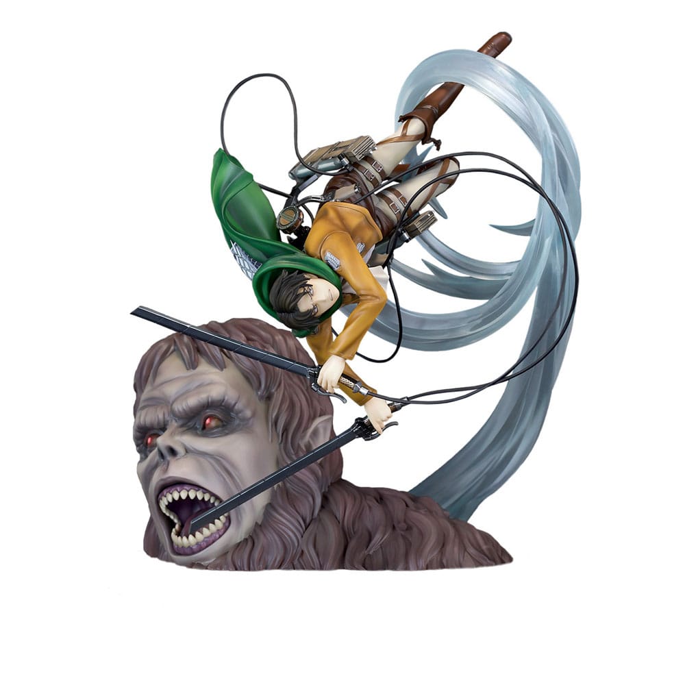 Attack on Titan statuette PVC 1/7 Levi vs Beast Titan Ver. 28 cm