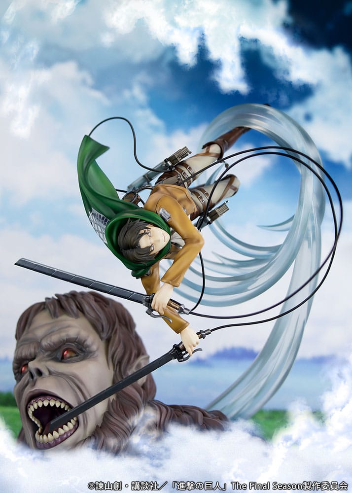 Attack on Titan statuette PVC 1/7 Levi vs Beast Titan Ver. 28 cm