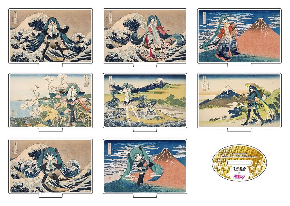 Katsushika Hokusai x Hatsune Miku assortiment boîte-mystère figurines acrylique 5 cm (8)