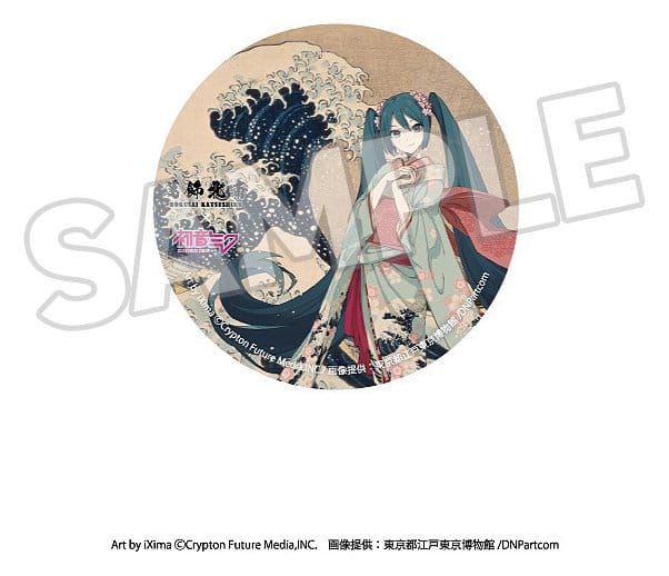 Katsushika Hokusai x Hatsune Miku assortiment boîte-mystère badges 6 cm (8)