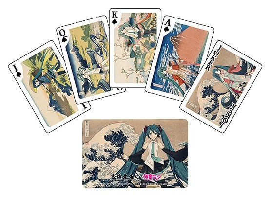 Katsushika Hokusai x Hatsune Miku jeu de cartes à jouer