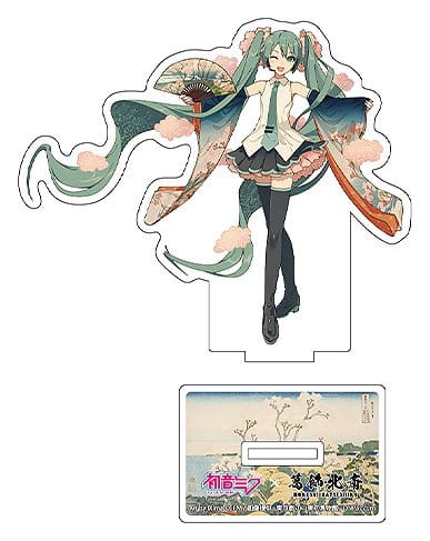 Hatsune Miku x Katsushika Hokusai iXima Socle en acrylique Shinagawa Gotenyama on the Tokaido 10 cm (5)