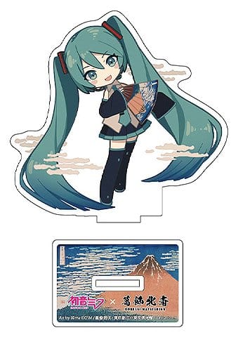 Hatsune Miku x Katsushika Hokusai iXima Socle en acrylique Fine Wind, Clear Morning (Chibi) 10 cm (5)