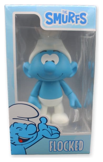 Les Schtroumpfs Figurine en Vinyle Schtroumpf Blanc et Bleu - Flocked 19 cm