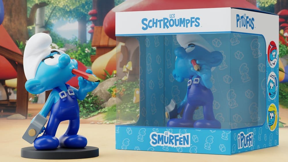 Les Schtroumpfs Statue Schtroumpf Bricoleur 11 cm