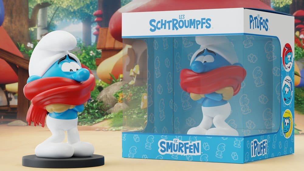 Les Schtroumpfs Statue Schtroumpf Frileux 12 cm