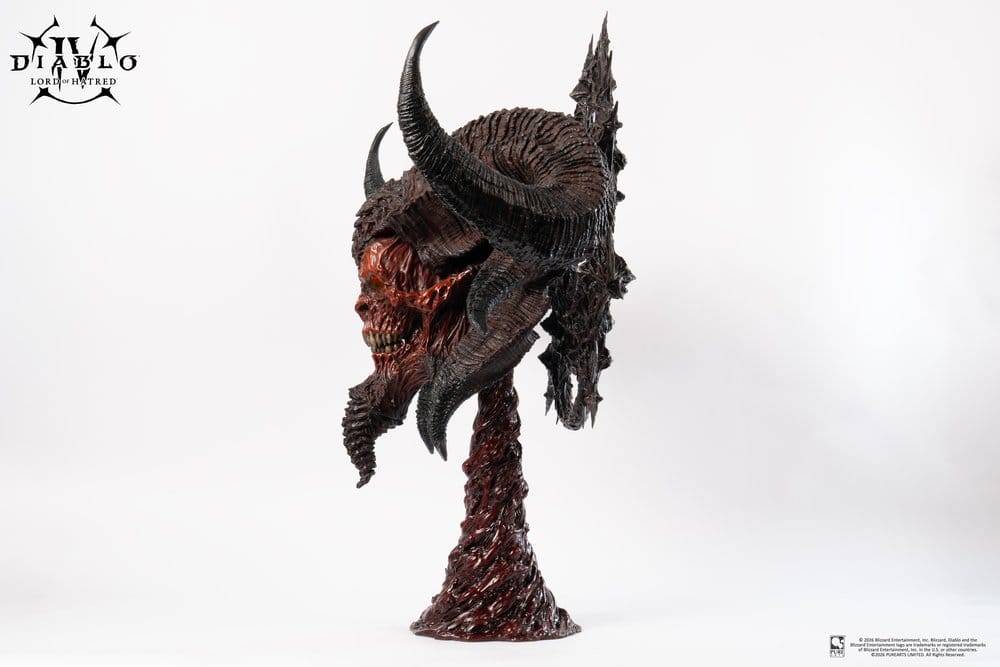 Diablo IV réplique 1/1 Scale Art Mask Lord of Hatred Mephisto 94 cm