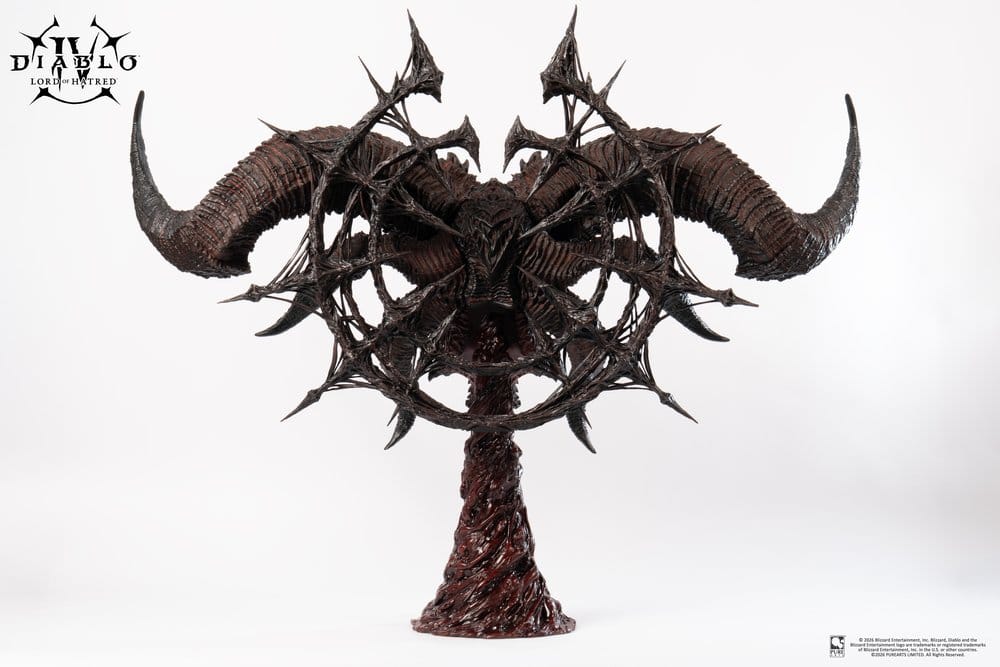 Diablo IV réplique 1/1 Scale Art Mask Lord of Hatred Mephisto 94 cm