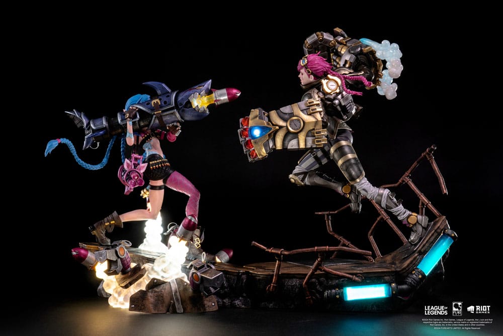PureArts - 1:6 Scale Statues - League Of Legends - Jinx et Vi Statue 40cm