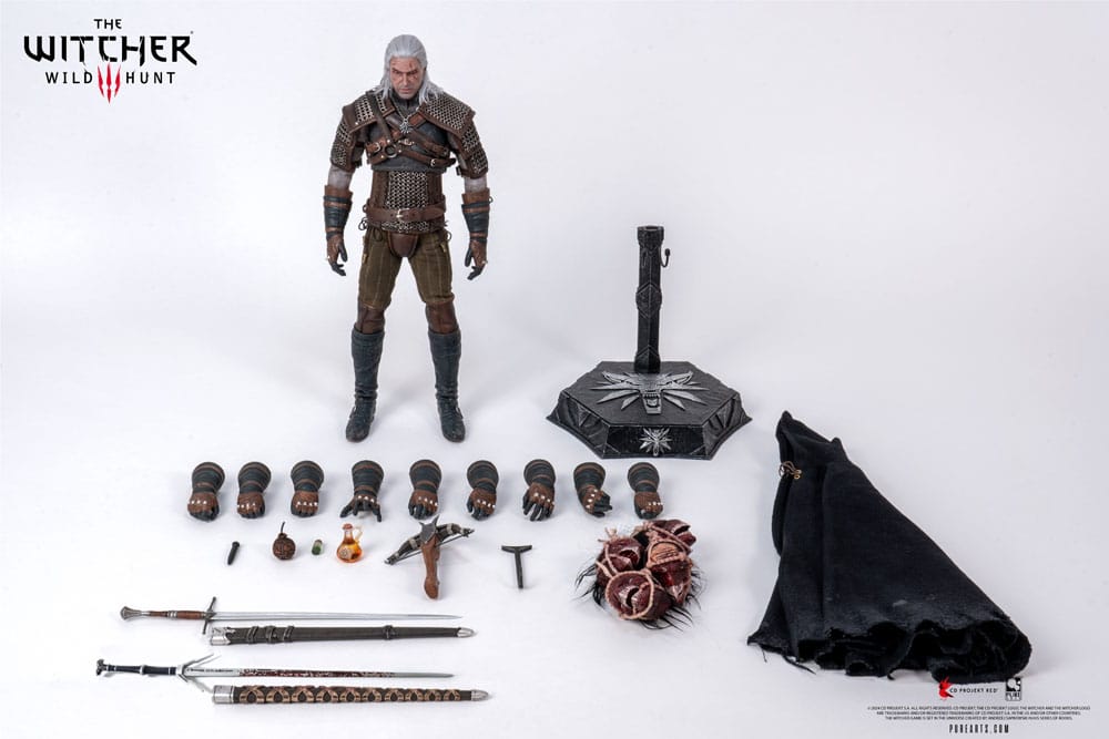 PureArts - 1:6 Articulated Figures - The Witcher 3 : Wild Hunt - Geralt de Riv Figurine 30cm