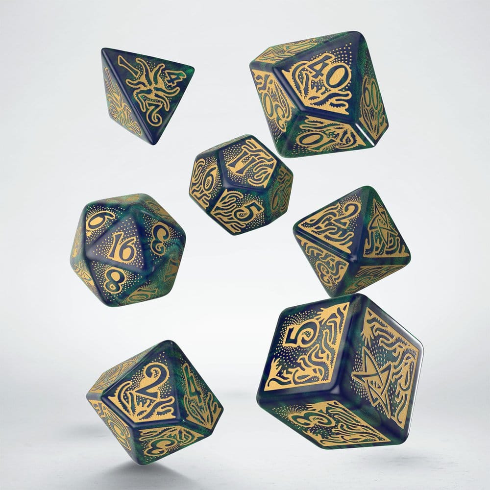 Call of Cthulhu 7th Edition Set de 7 Dés Blue-green & Gold