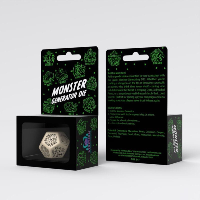 Viridian Jumbo dé Monster Generator Die D12 Beige