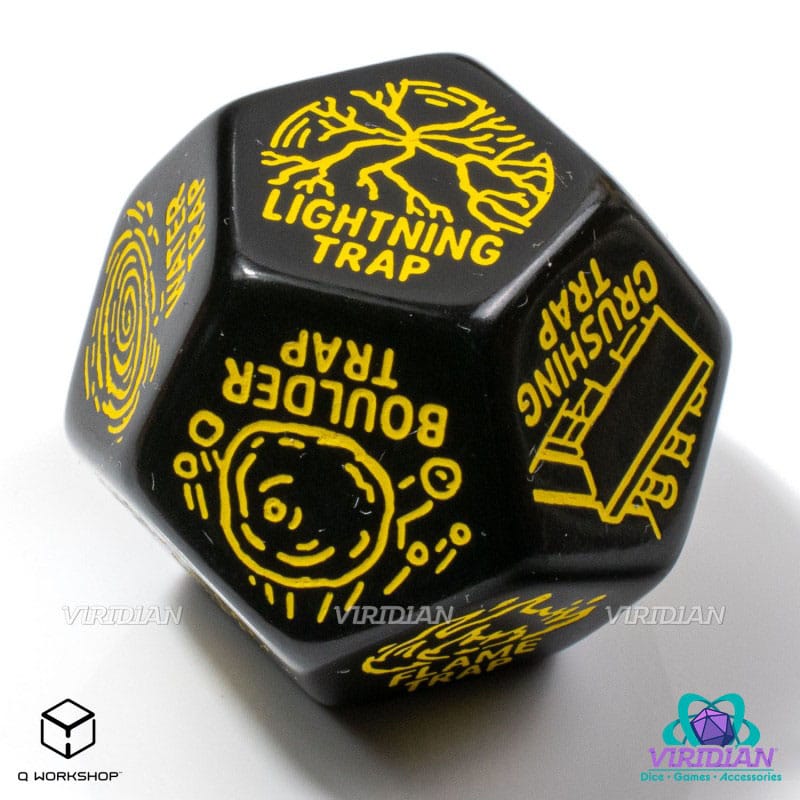 Viridian Jumbo dé Trap Generator Die D12 Noir