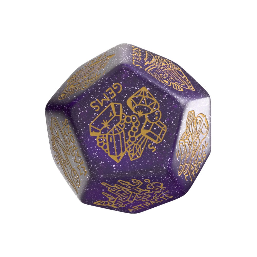 Viridian Jumbo dé Treasure Generator Die D12 Shimmering Purple