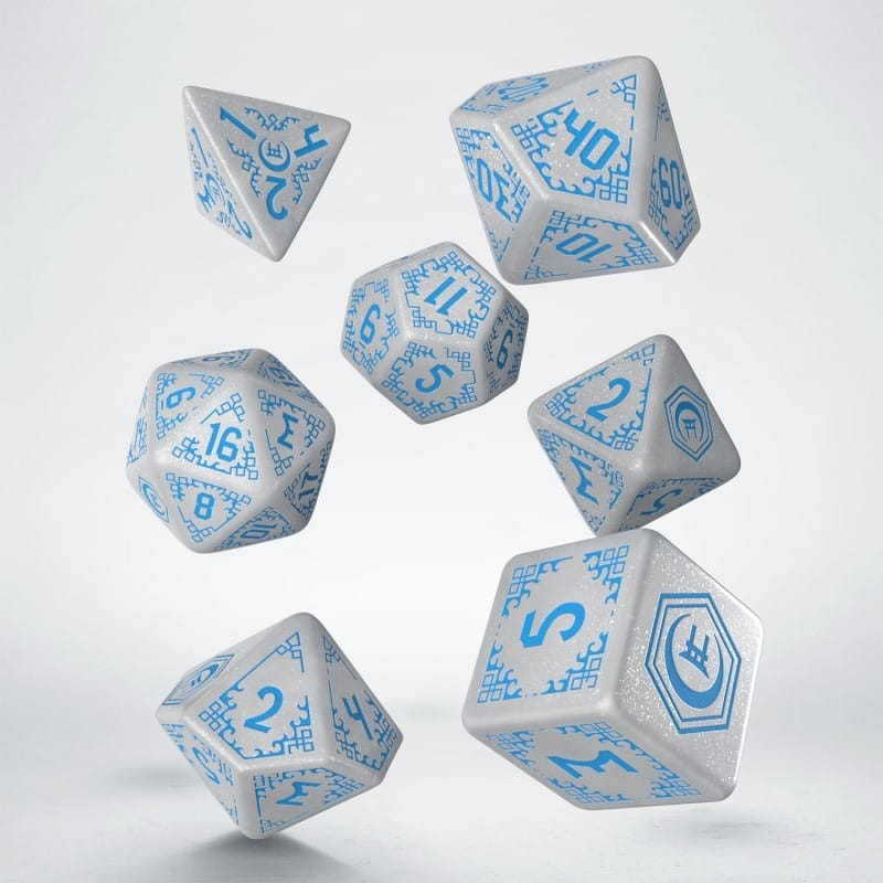 Shadow Scar pack de 7 dés White & Blue