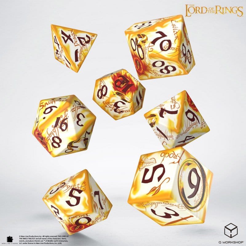 Le Seigneur des Anneaux Full Art Set de 7 dés Porteurs de l'Anneau (Whitefire Radiance)