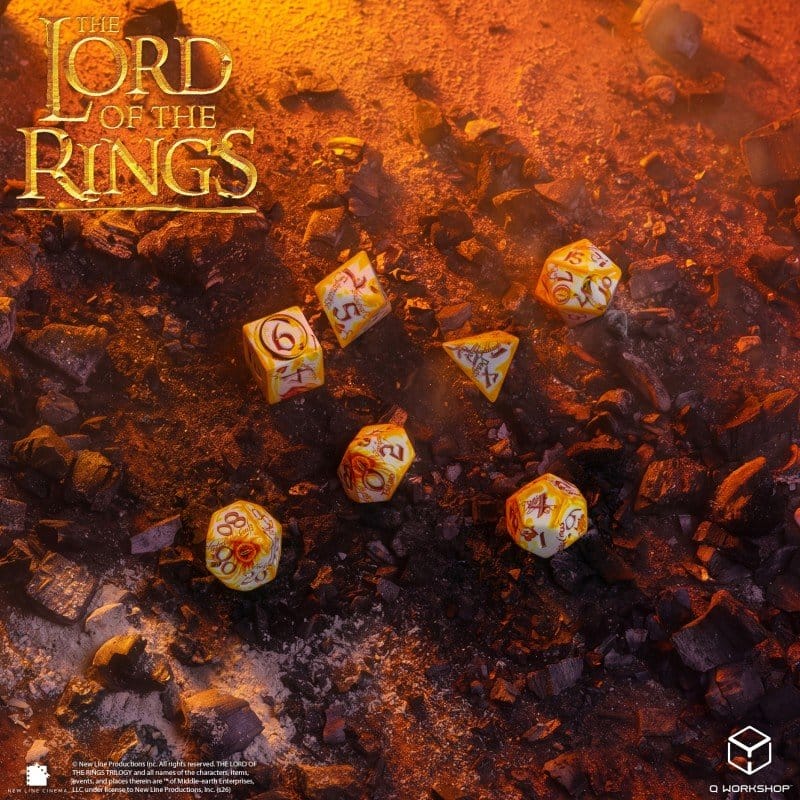 Le Seigneur des Anneaux Full Art Set de 7 dés Porteurs de l'Anneau (Whitefire Radiance)