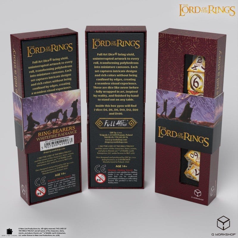 Le Seigneur des Anneaux Full Art Set de 7 dés Porteurs de l'Anneau (Whitefire Radiance)