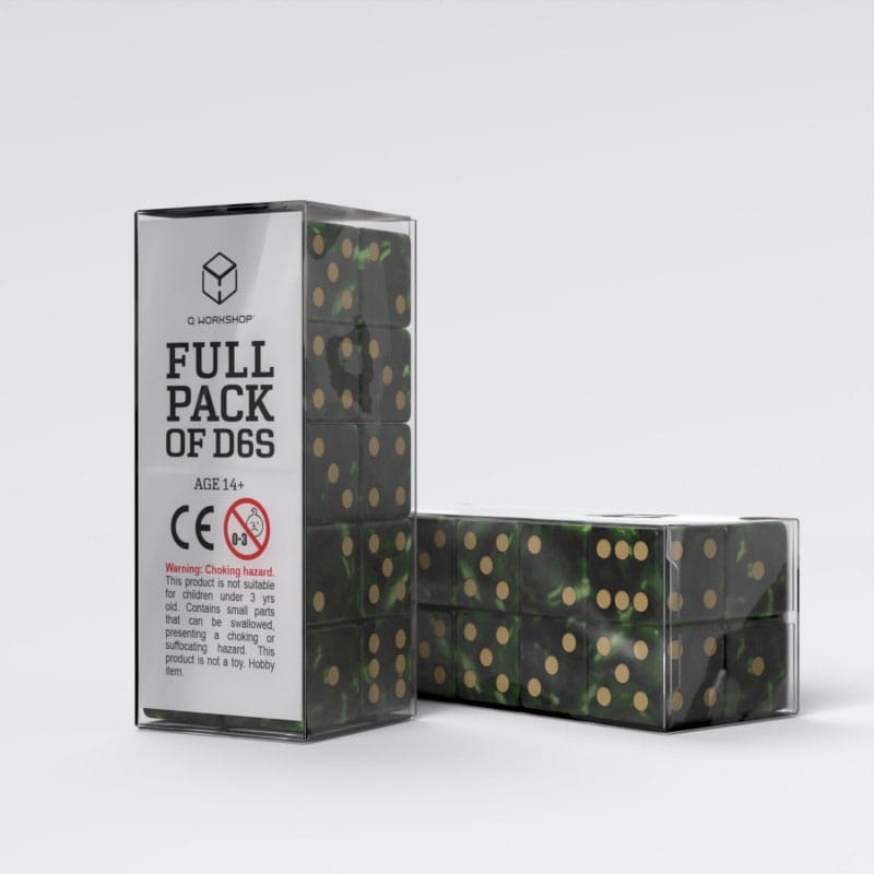 Q Workshop pack dés Full Pack D6 Vert (20)