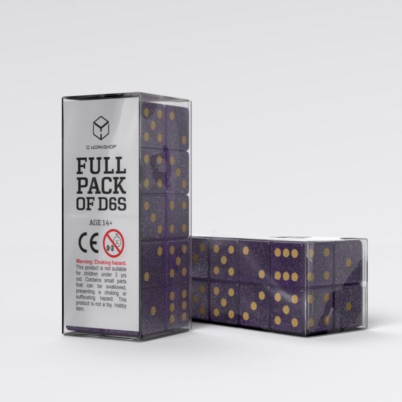 Q Workshop pack dés Full Pack D6 Shimmering Purple (20)