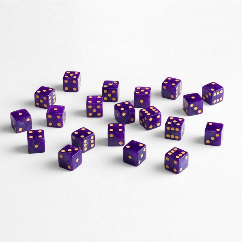 Q Workshop pack dés Full Pack D6 Shimmering Purple (20)