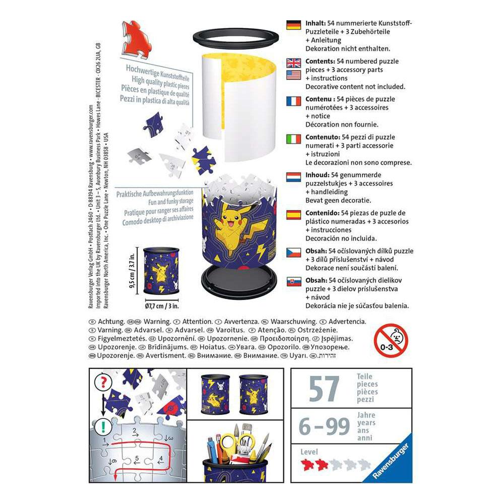 Pokémon puzzle 3D Pot à crayons (54 pièces)