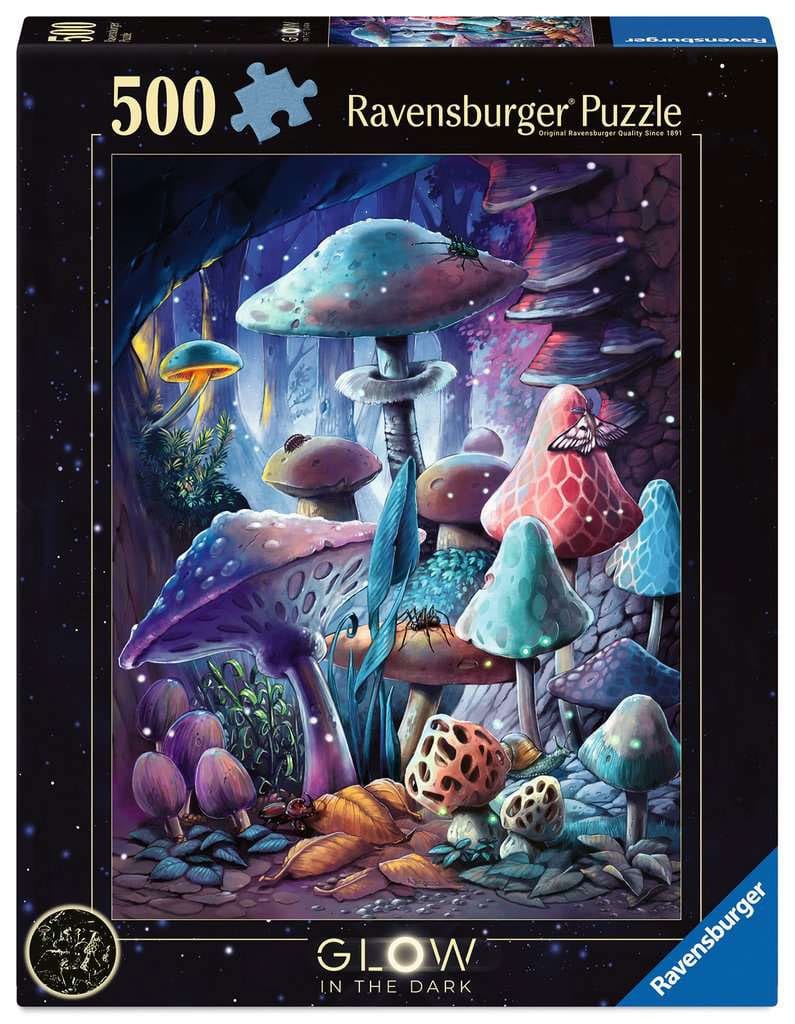 Ravensburger puzzle Glow-in-the-Dark Moonlight Mushrooms (500 pièces)
