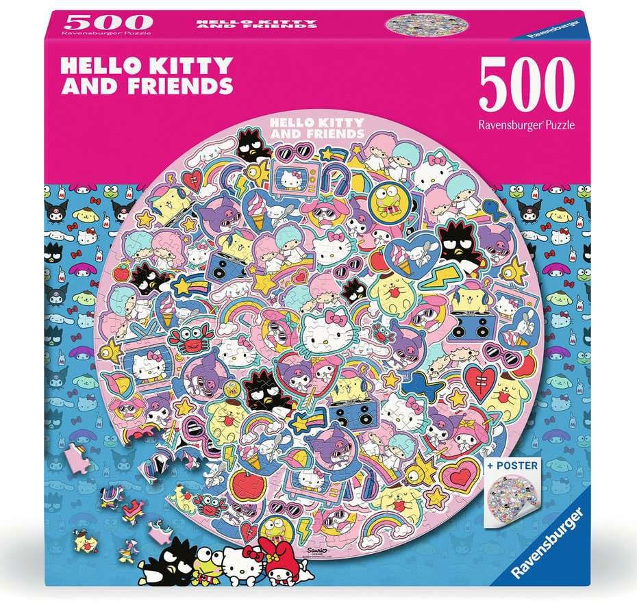 Hello Kitty and Friends puzzle rond (500 pièces)