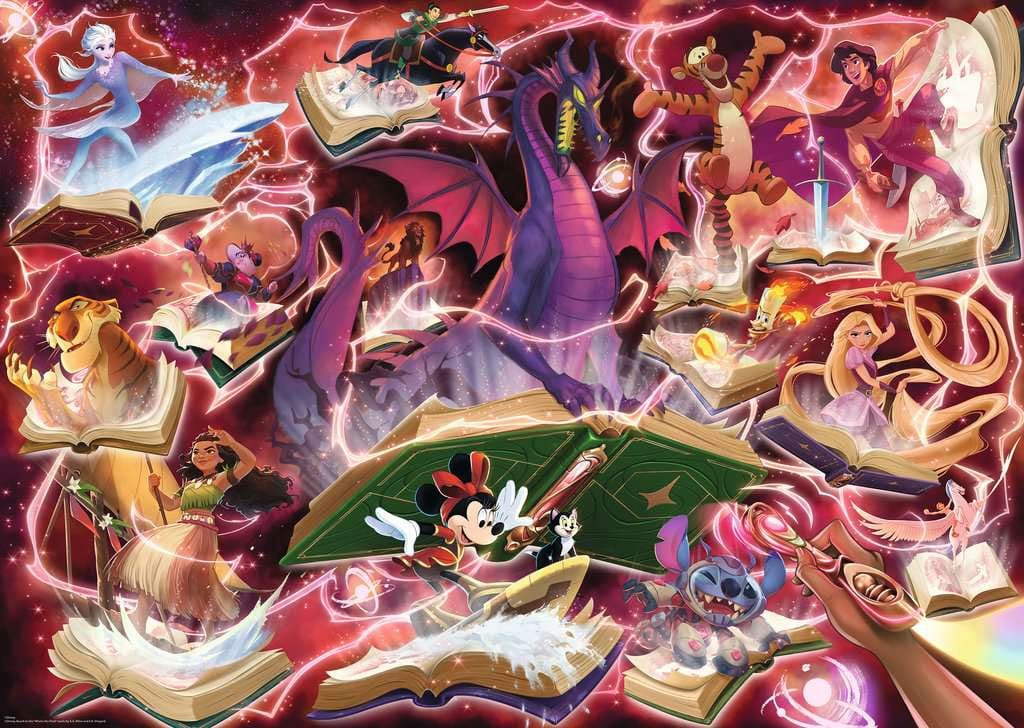 Disney Lorcana puzzle Glimmers of the Realm: Ruby (1000 pièces)