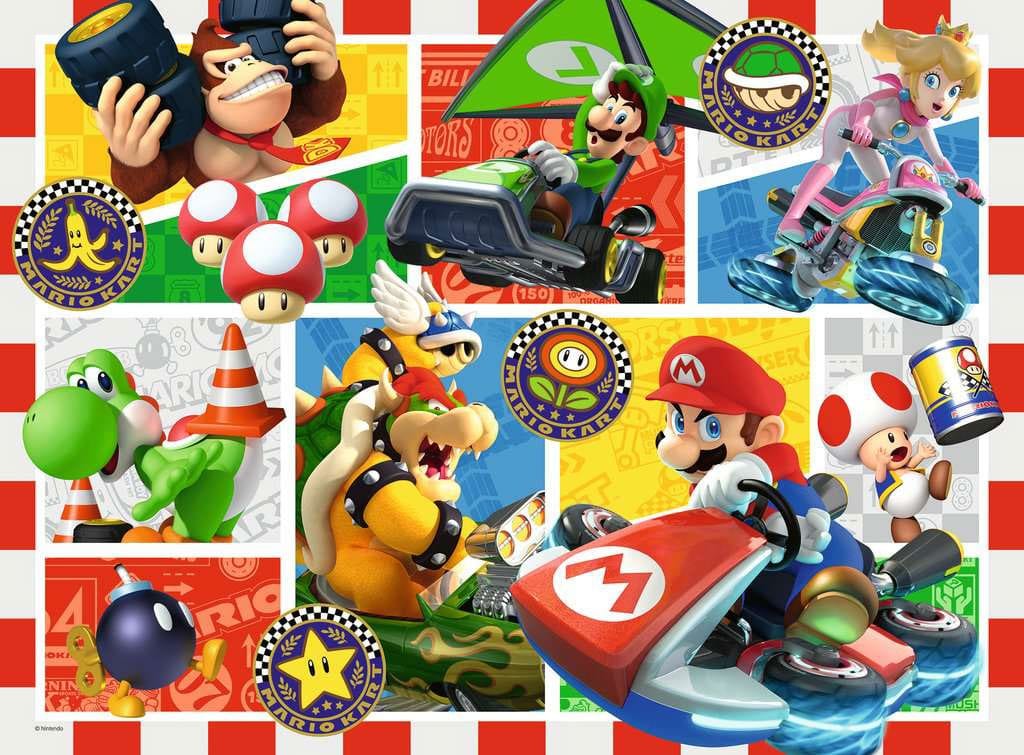 Super Mario puzzle pour enfants XXL Fun with Mario Kart (150 pièces)