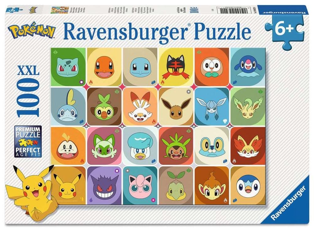 Pokémon puzzle pour enfants Visages de Pokémon (100 pièces XXL)