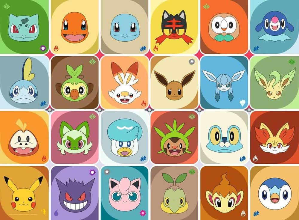 Pokémon puzzle pour enfants Visages de Pokémon (100 pièces XXL)