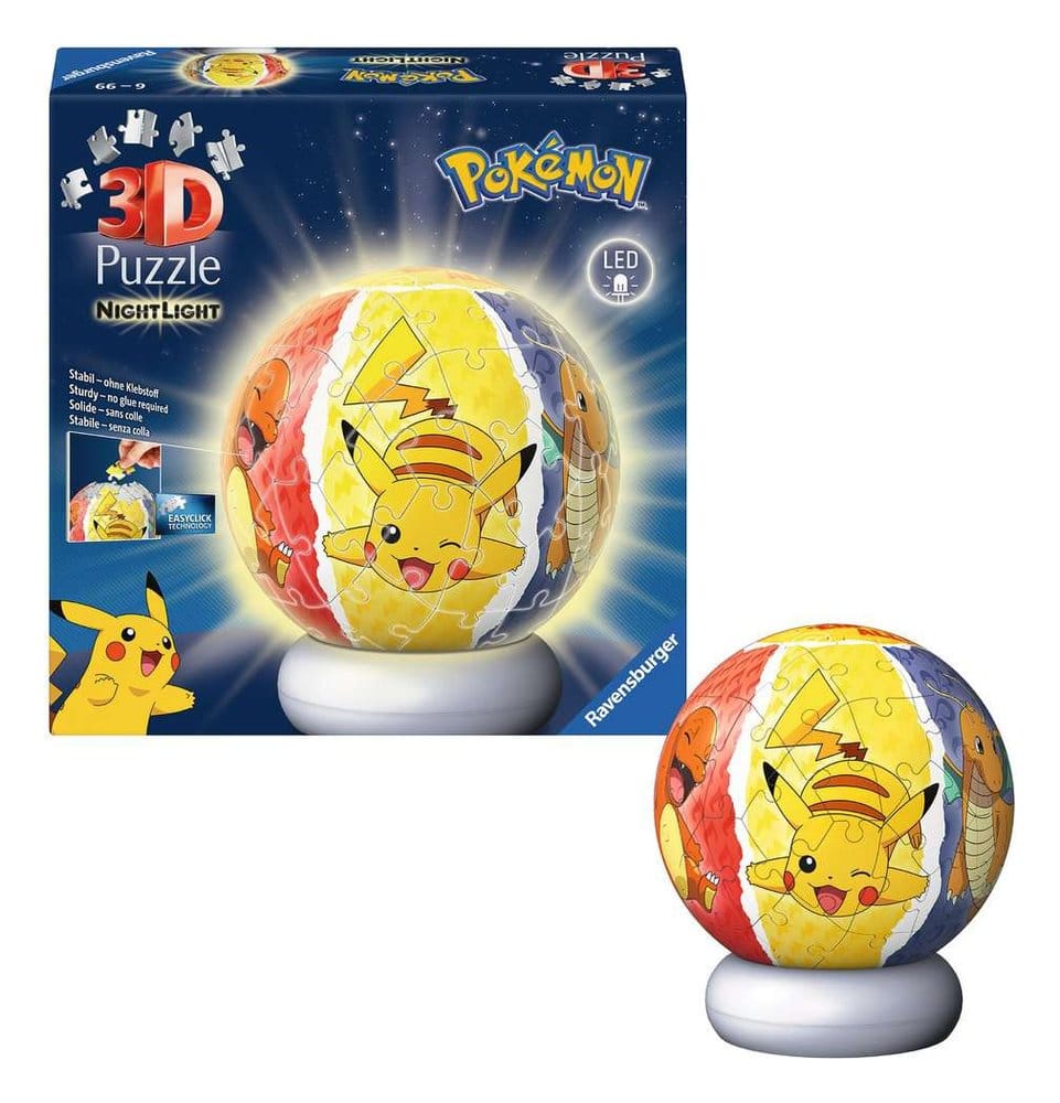 Pokémon 3D puzzle Ball Veilleuse (73 pièces)