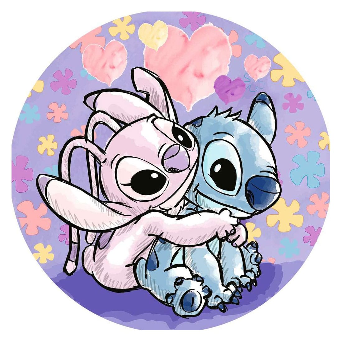 Lilo & Stitch puzzle rond Stitch (500 pièces)
