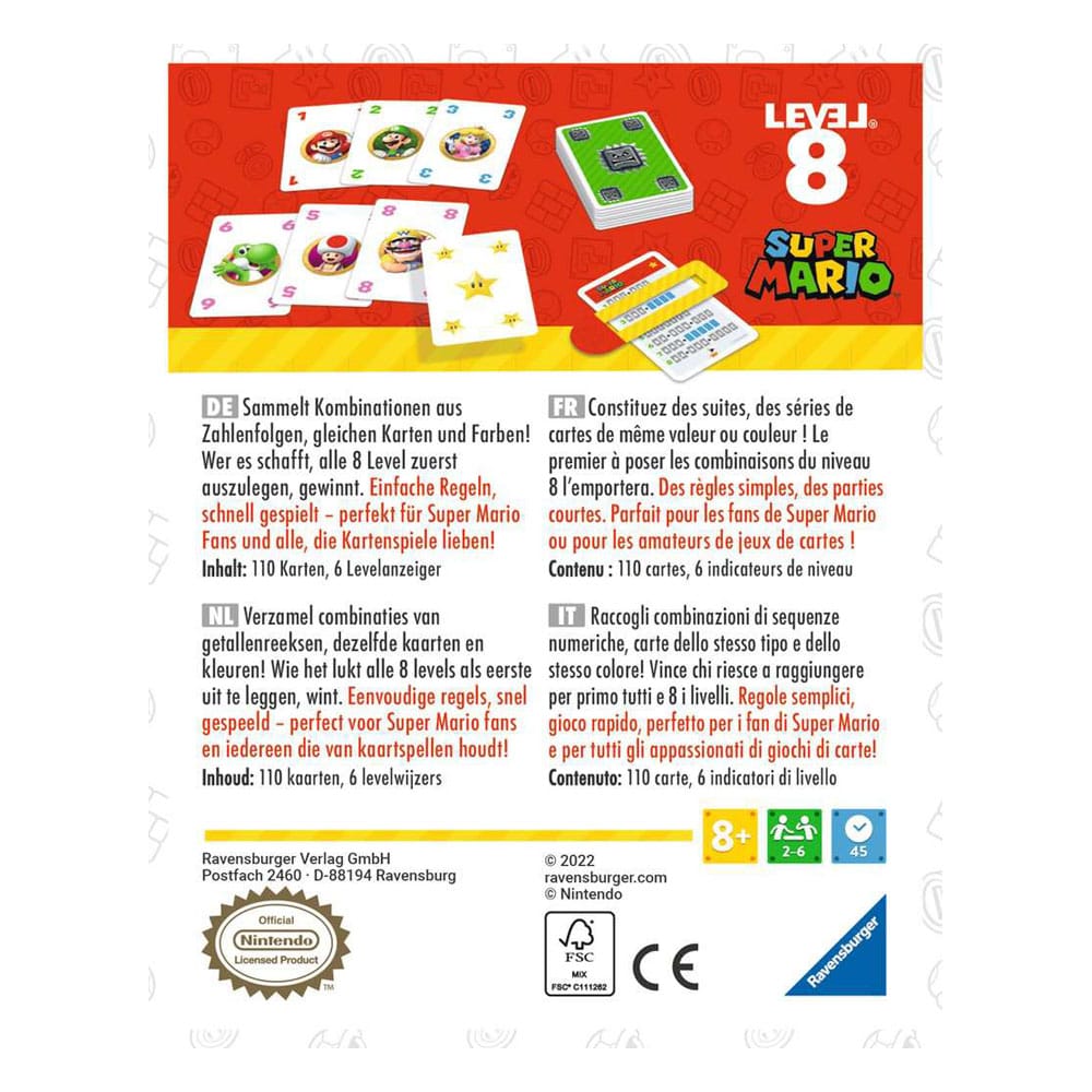 Super Mario jeu de cartes Level 8