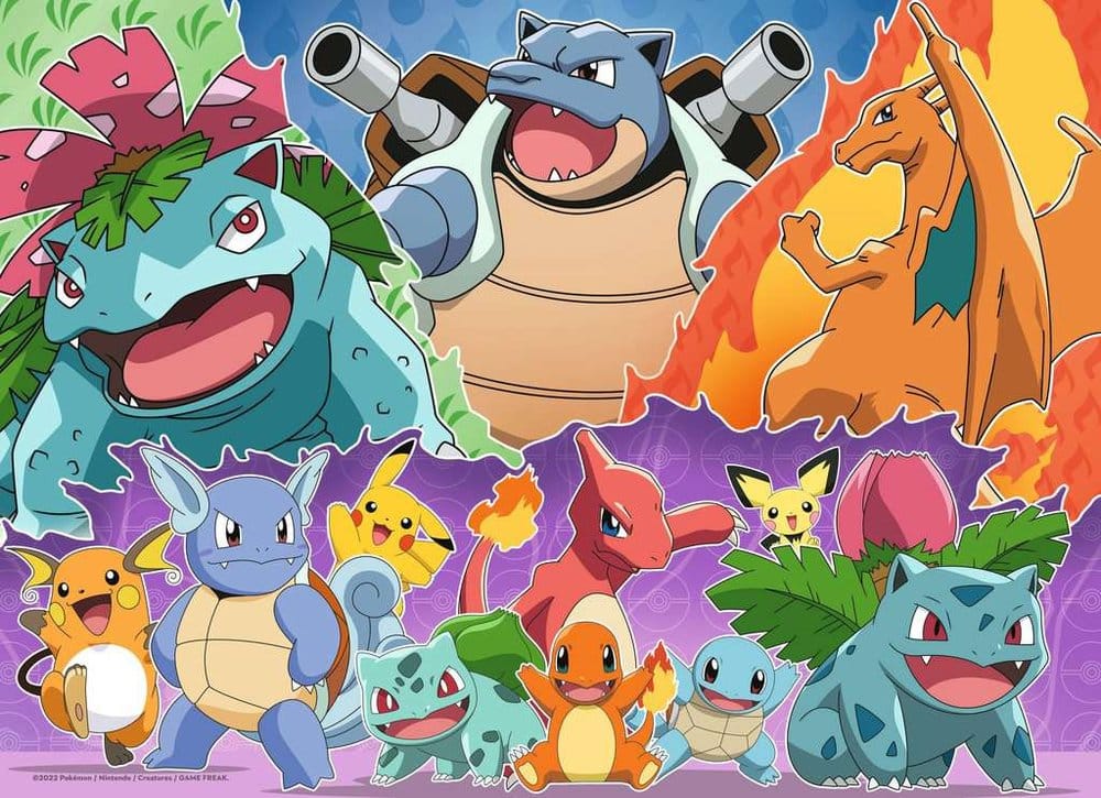 Pokémon pack 4 puzzles Copains Pokémon (4x100 pièces)