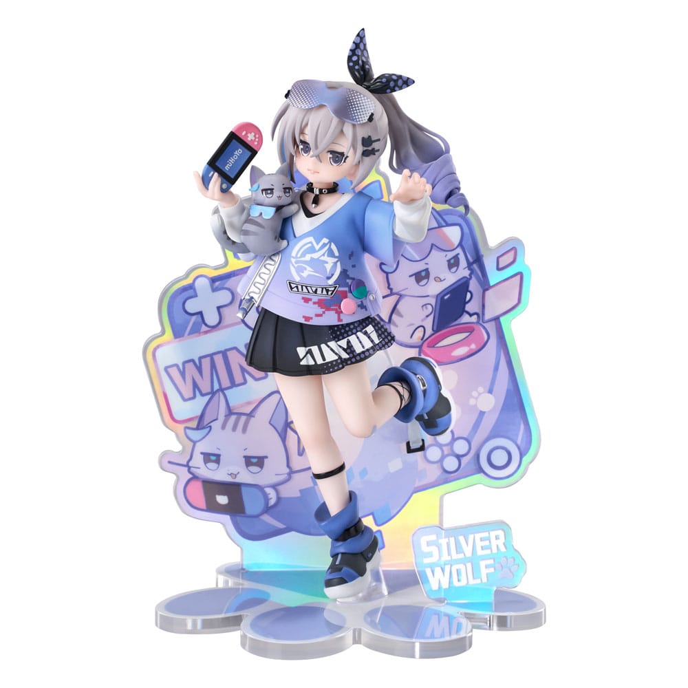 Honkai: Star Rail statuette PVC Rise Up Little Cat Series Silver Wolf Ver. 19 cm